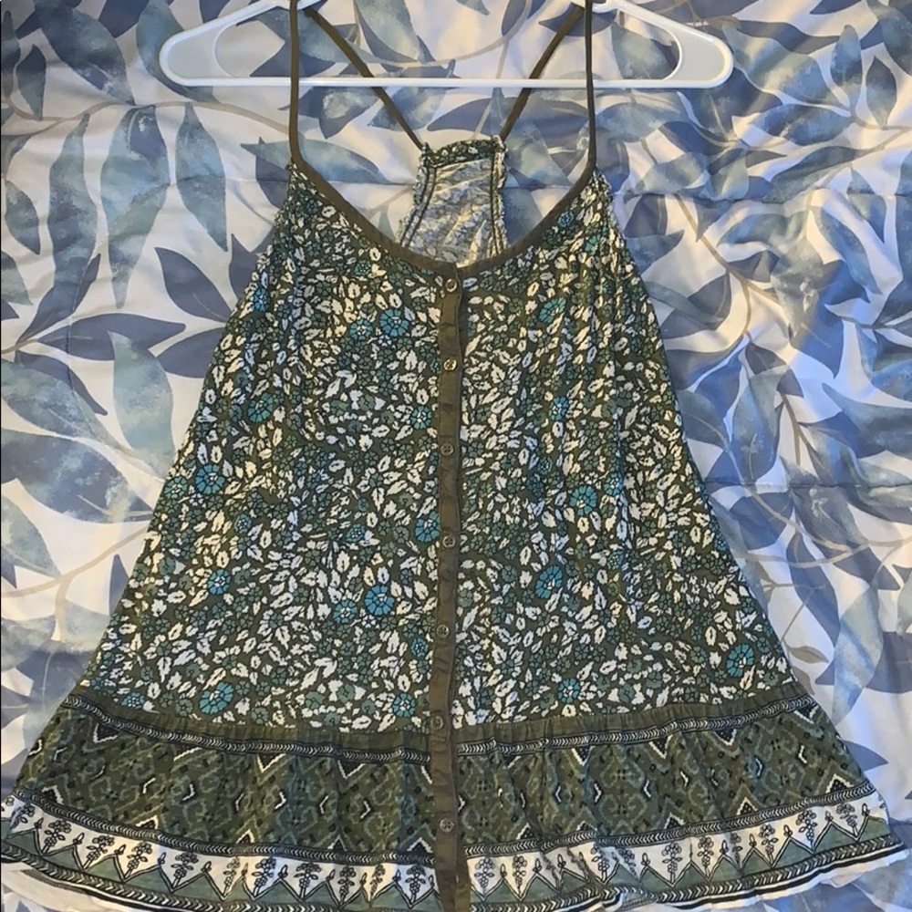 American eagle floral patterned tank top